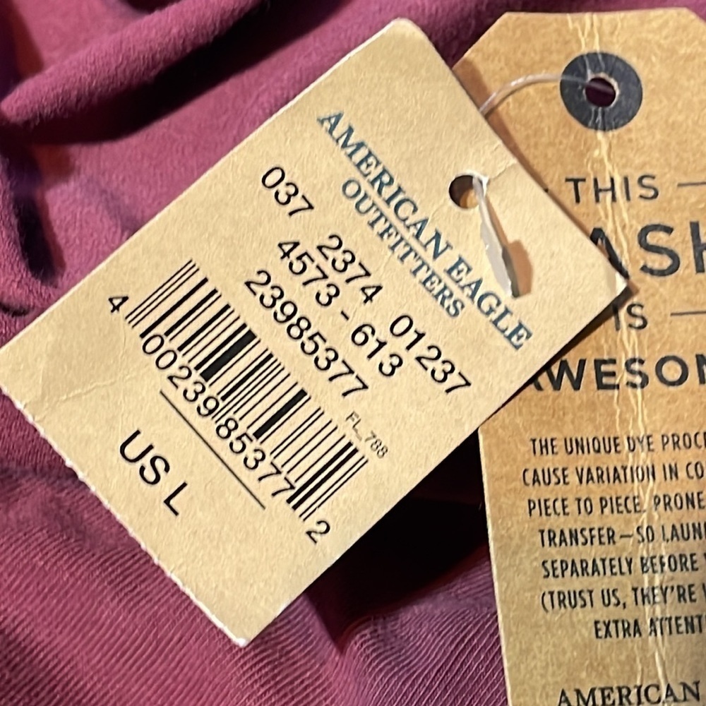 American Eagle Maroon Cotton Stretch Long Sleeve Bodysuit Strappy New Large - Picture 4 of 9